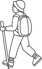 a hiking man
