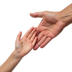 Close Up of Hands Highlighting Palm Pain with Redness on White Background