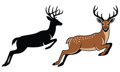deer silhouette vector