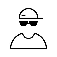 Invisible men icon on white background.