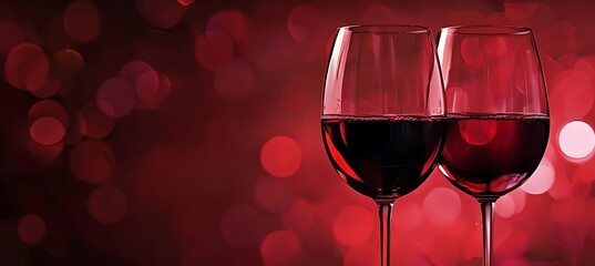 A wine red gradient background.