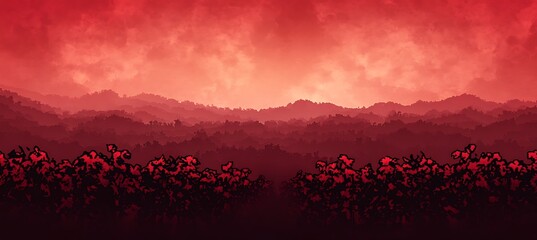 A wine red gradient background.
