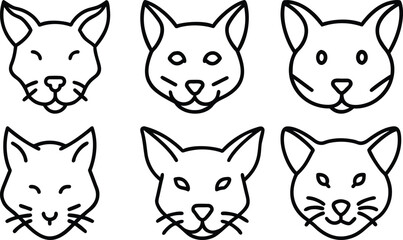 set of funny animals