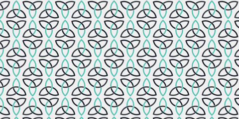 Seamless pattern with simple 3 leaf motif
