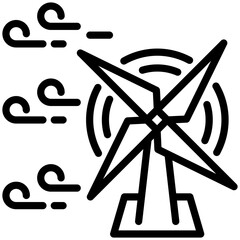Wind power icon for ecology and environment, business, website, application, printing, document, poster design, etc