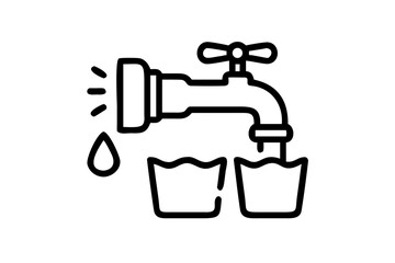 Drinking water crisis vector icon