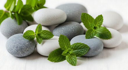 Serene Spa Stones with Mint
