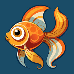vector illustration of an abstract fish