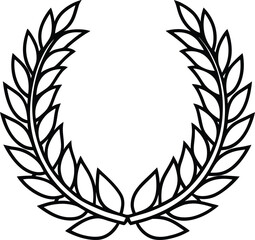 Elegant Laurel Wreath Design  Vector Illustration of Classic Symbol