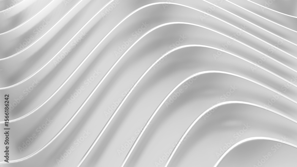 Aufkleber white striped pattern background, 3d lines design, abstract minimal white gray background for busine