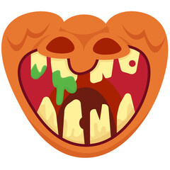 Cartoon Monster Mouths with Teeth and Tongues