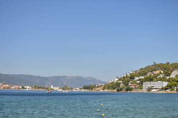 view of the bay. Poros, Greece