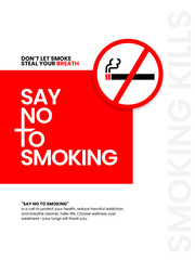 Say no to smoking: Silence the smoke, Smoking Kills, this  is a social movement.
