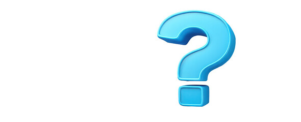 Fototapeta premium Light blue question mark symbol