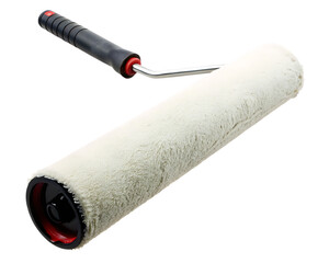 Thick cover paint roller tool isolated on a transparent background