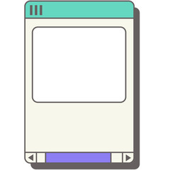 Retro-Futuristic User Interface Elements and Media Players