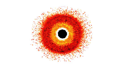 Fiery, abstract circular graphic