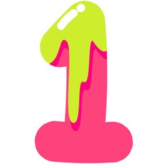 Gooey and Dripping Slime Numbers Set