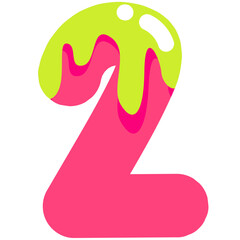 Gooey and Dripping Slime Numbers Set