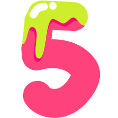 Gooey and Dripping Slime Numbers Set