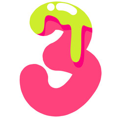 Gooey and Dripping Slime Numbers Set