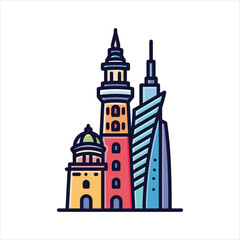 Ilustration vector graphic of building logo