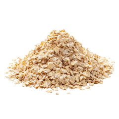 Oat flakes isolated on transparent background cutout