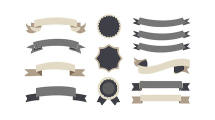 Download vector ribbons and seals for graphic design and web design projects