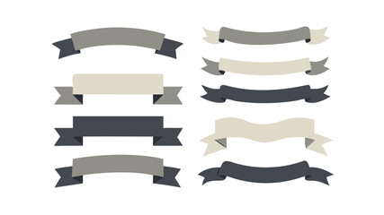 Vector banners ribbons collection graphic design elements for decoration and art