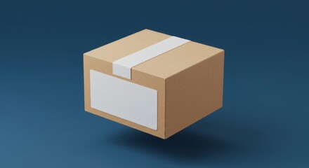 Fototapeta premium Sealed Cardboard Box Delivery, Shipping, Package, Parcel, Carton