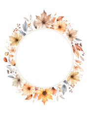 Various leaves with flowers, isolated on white background.
