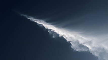 Frozen smoke or vapor trails in backlight