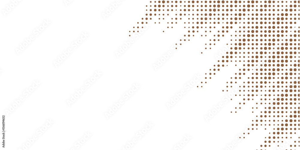 Poster retro brown halftone background png with smooth gradient dotted effect.