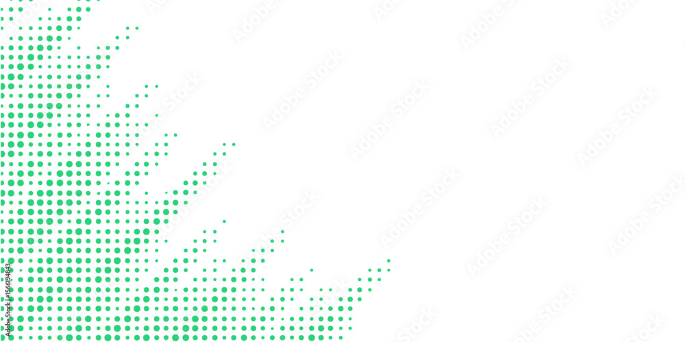 Poster green halftone dot png background with smooth gradient and modern texture.