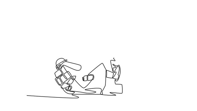 world war concept. Single line draw design. Vector graphic illustration