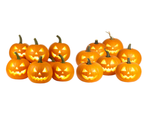 Pumpkin background for Halloween decoration on white background.