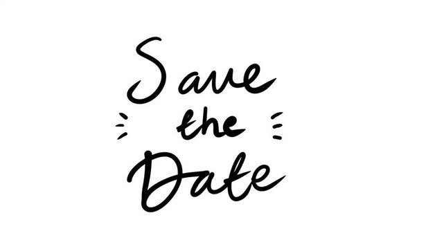 Handwritten Save the Date Animation Motion