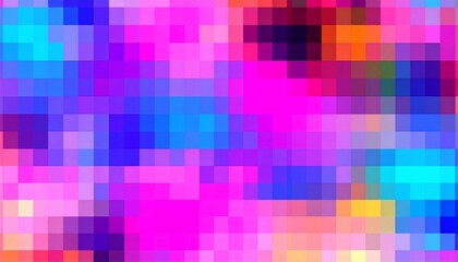 Vibrant Pixelated Abstract Art: A Symphony of Colors