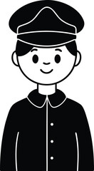 vector illustration of a policeman