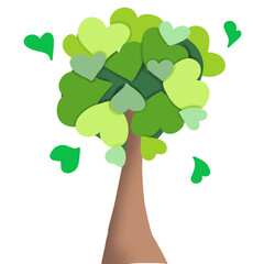 green tree with green leaves