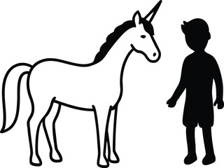 vector illustration of a horse