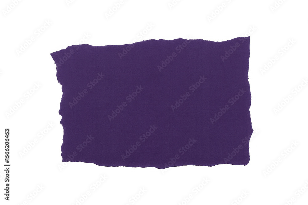 Poster ragged purple paper fragment revealing transparent backdrop, adding textural depth and creative visu