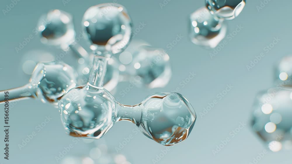 Poster a close up of a bunch of water droplets. the droplets are all different sizes and are scattered thro
