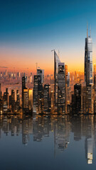 Skyline at sunset