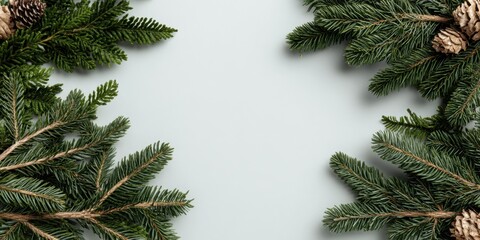 Evergreen Branches and Pinecones: A Serene Winter Arrangement