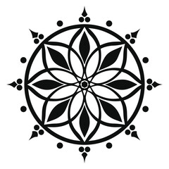 Fototapeta premium Claude Tibetan Mandala Design Vector – traditional geometric floral ornament isolated on white background. 
