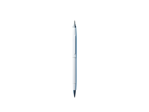 White Circuit Tester Pen with Silver Accents  isolated on a transparent background