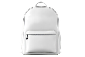 Blank white backpack, front view (5)