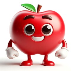 3d apple with a red apple