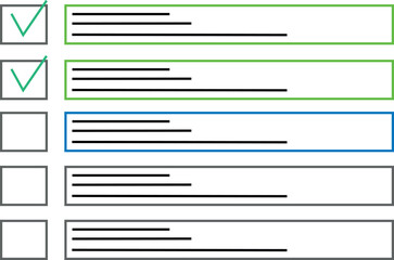 Task list, to do list vector illustration, infographic, diagram image